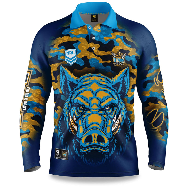 NRL Titans "Razorback" Outback Shirts - Youth - Ashtabula