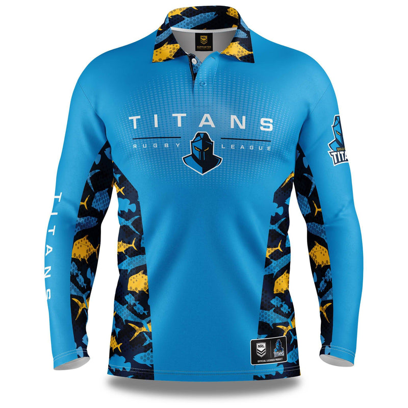 NRL Titans 'Reef Runner' Fishing Shirt - Adult