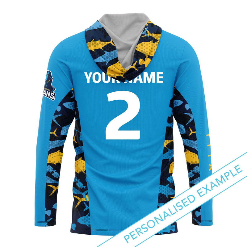 NRL Titans 'Reef Runner' Hooded Fishing Shirt - Adult - Ashtabula