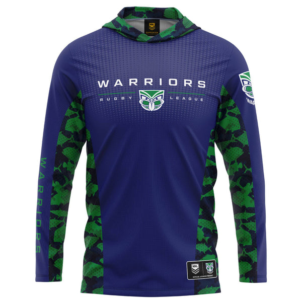 NRL Warriors 'Reef Runner' Hooded Fishing Shirt - Youth - Ashtabula