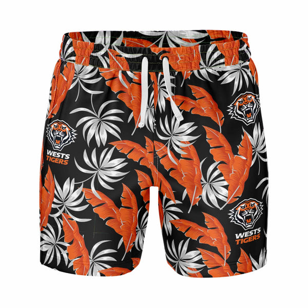 NRL Wests Tigers 'Paradise' Volley Swim Shorts - Ashtabula