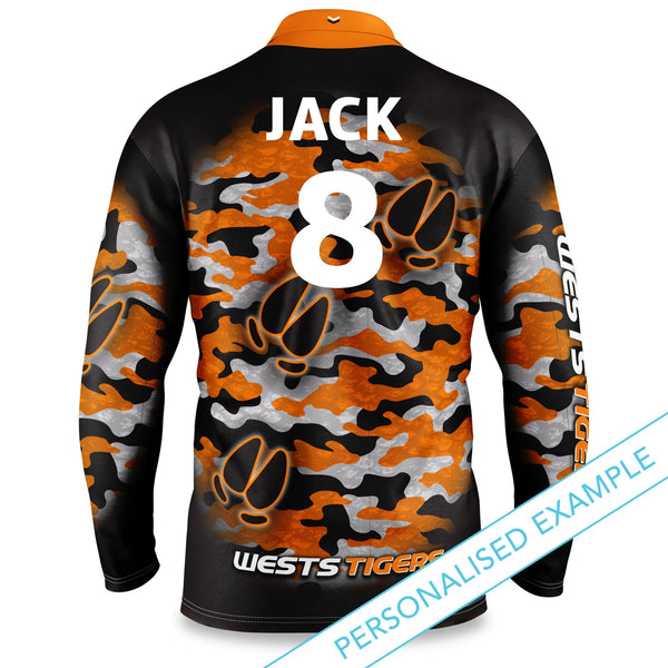 NRL Wests Tigers "Razorback" Outback Shirts - Youth - Ashtabula