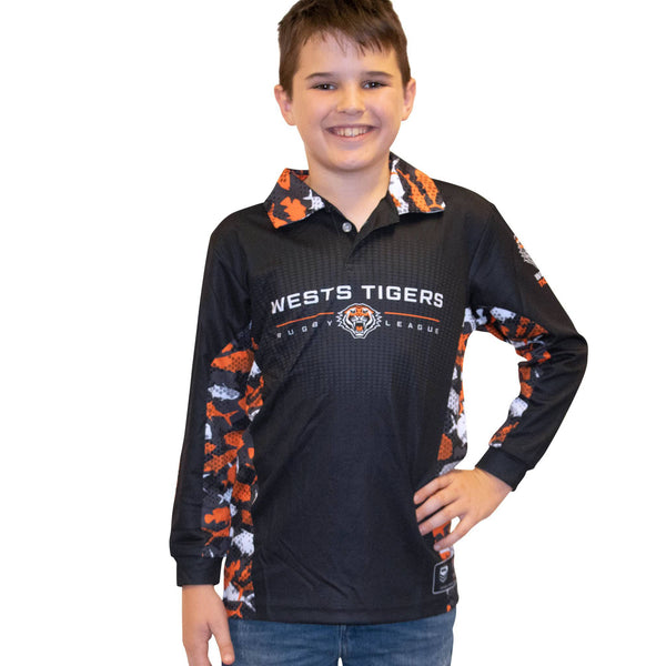 NRL Wests Tigers 'Reef Runner' Fishing Shirt - Youth - Ashtabula