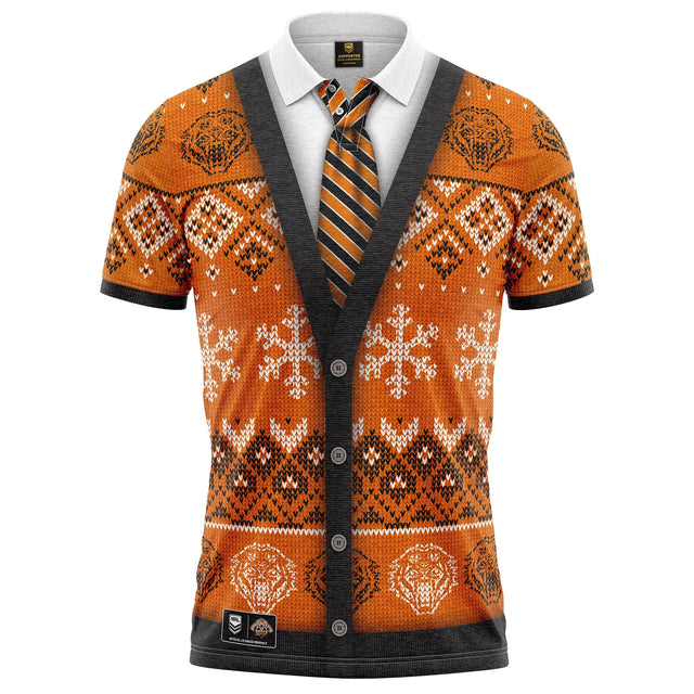 NRL Wests Tigers XMAS Polo Shirt - Ashtabula