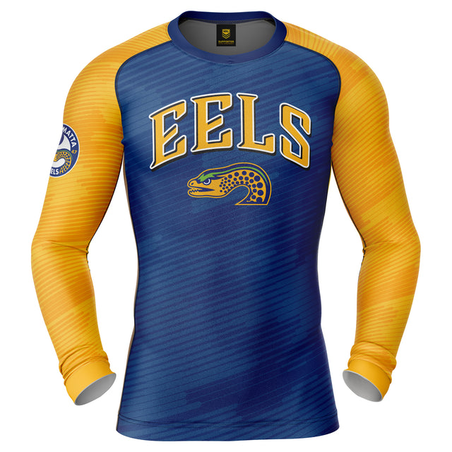 NRL Eels 'Barrel' Rash Vest  - Adult - Ashtabula