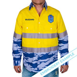 NSW Blues 'Camo' Hi-Vis Work Shirt - Ashtabula