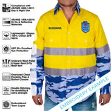 NSW Blues 'Camo' Hi-Vis Work Shirt - Ashtabula