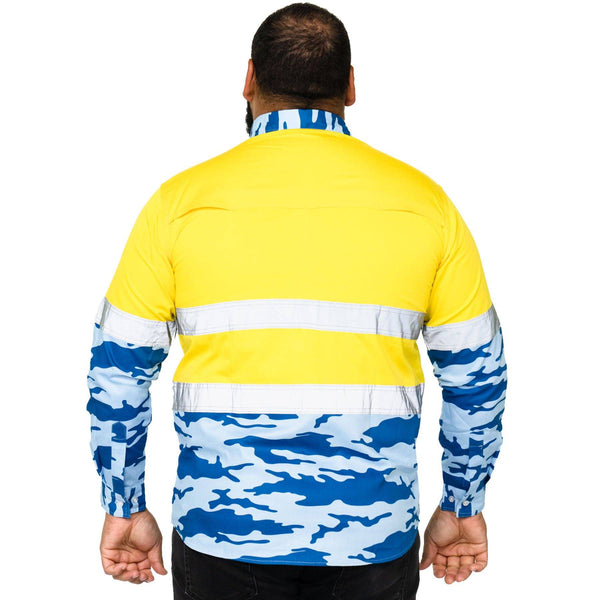 NSW Blues 'Camo' Hi-Vis Work Shirt - Ashtabula