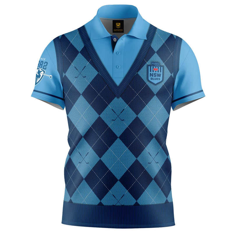 NSW Blues 'Fairway' Golf Polo Shirts - Ashtabula