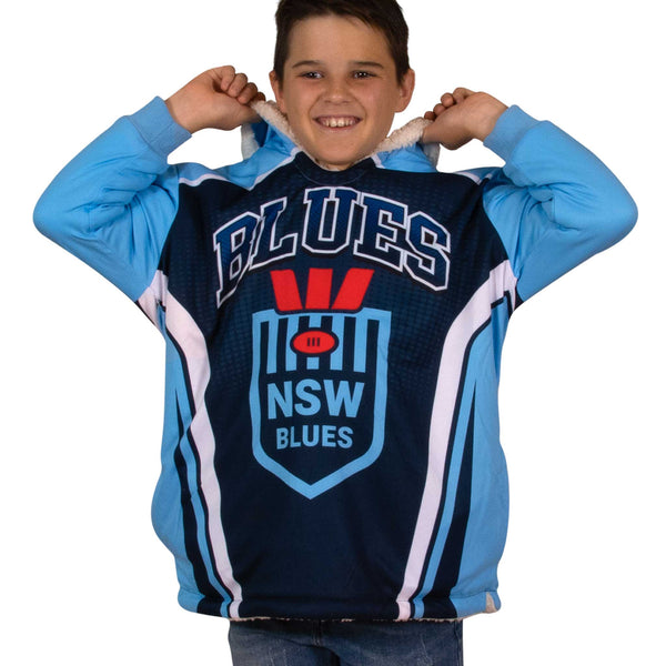 NSW Blues Oversized Fleece Hoodie - Youth - Ashtabula