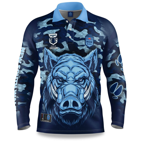 NSW Blues "Razorback" Outback Shirts - Youth - Ashtabula