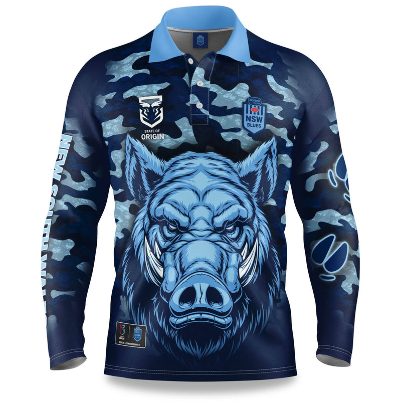 NSW Blues "Razorback" Outback Shirts - Youth - Ashtabula