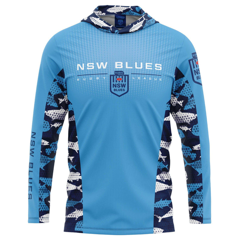 NSW Blues 'Reef Runner' Hooded Fishing Shirt - Youth - Ashtabula