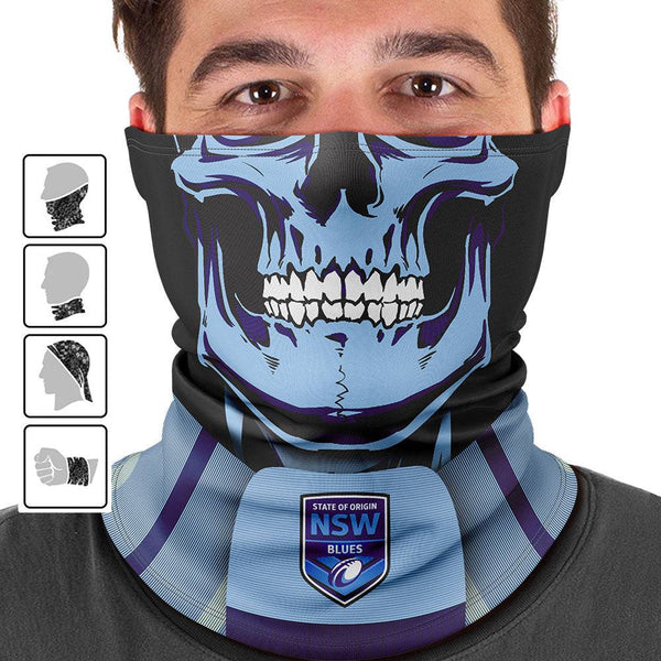 NSW Blues "Skull-Face" Multi-Purpose Scarf - Ashtabula