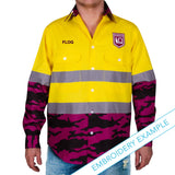 QLD Maroons 'Camo' Hi-Vis Work Shirt - Ashtabula