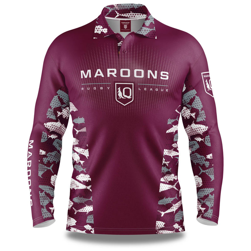 QLD Maroons 'Reef Runner' Fishing Shirt - Adult - Ashtabula