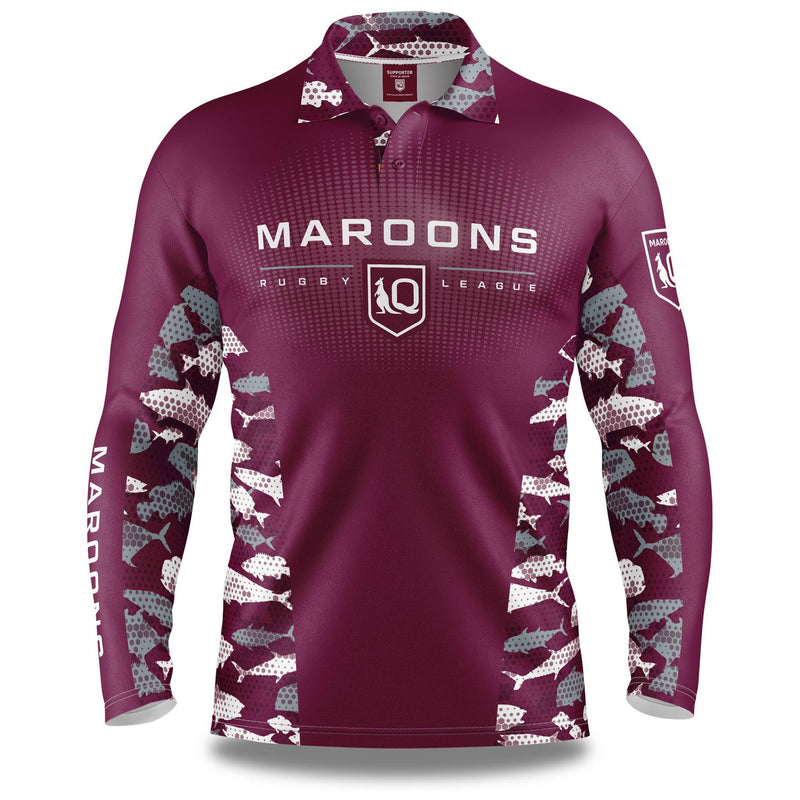 QLD Maroons 'Reef Runner' Fishing Shirt - Adult