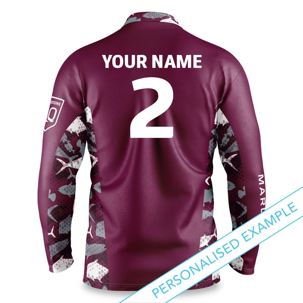 QLD Maroons 'Reef Runner' Fishing Shirt - Adult - Ashtabula