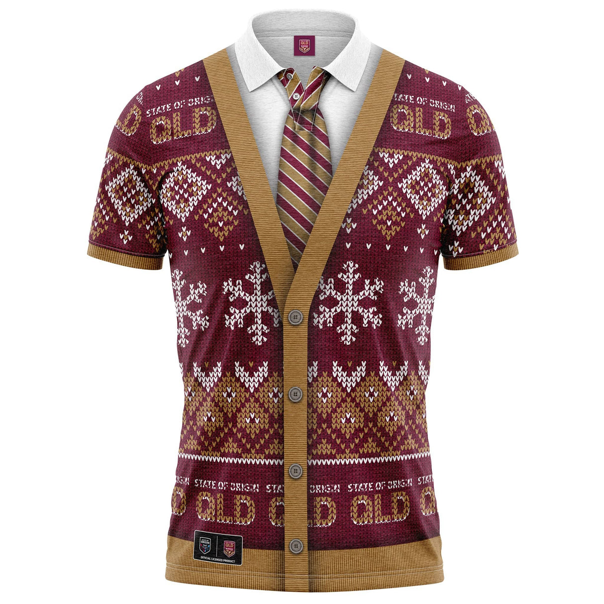 QLD Maroons XMAS Polo Shirt - Ashtabula