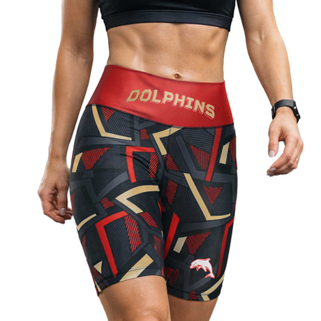 NRL Dolphins 'Voltra' Ladies Exercise Shorts - Ashtabula
