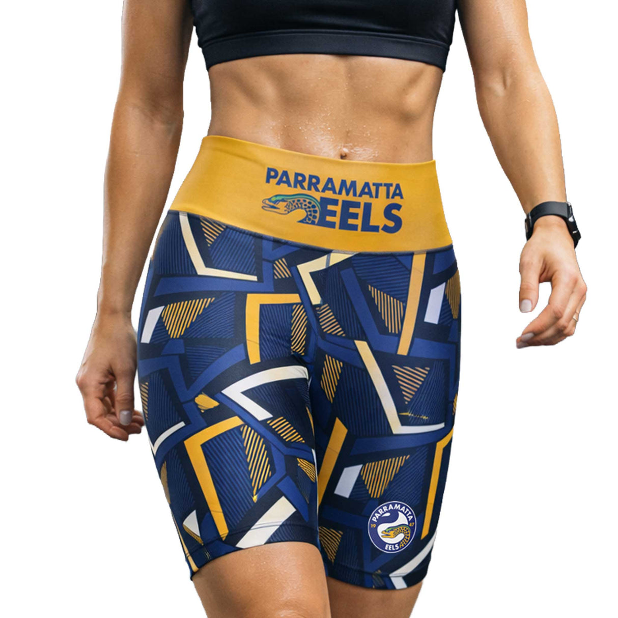 NRL Eels 'Voltra' Ladies Exercise Shorts - Ashtabula
