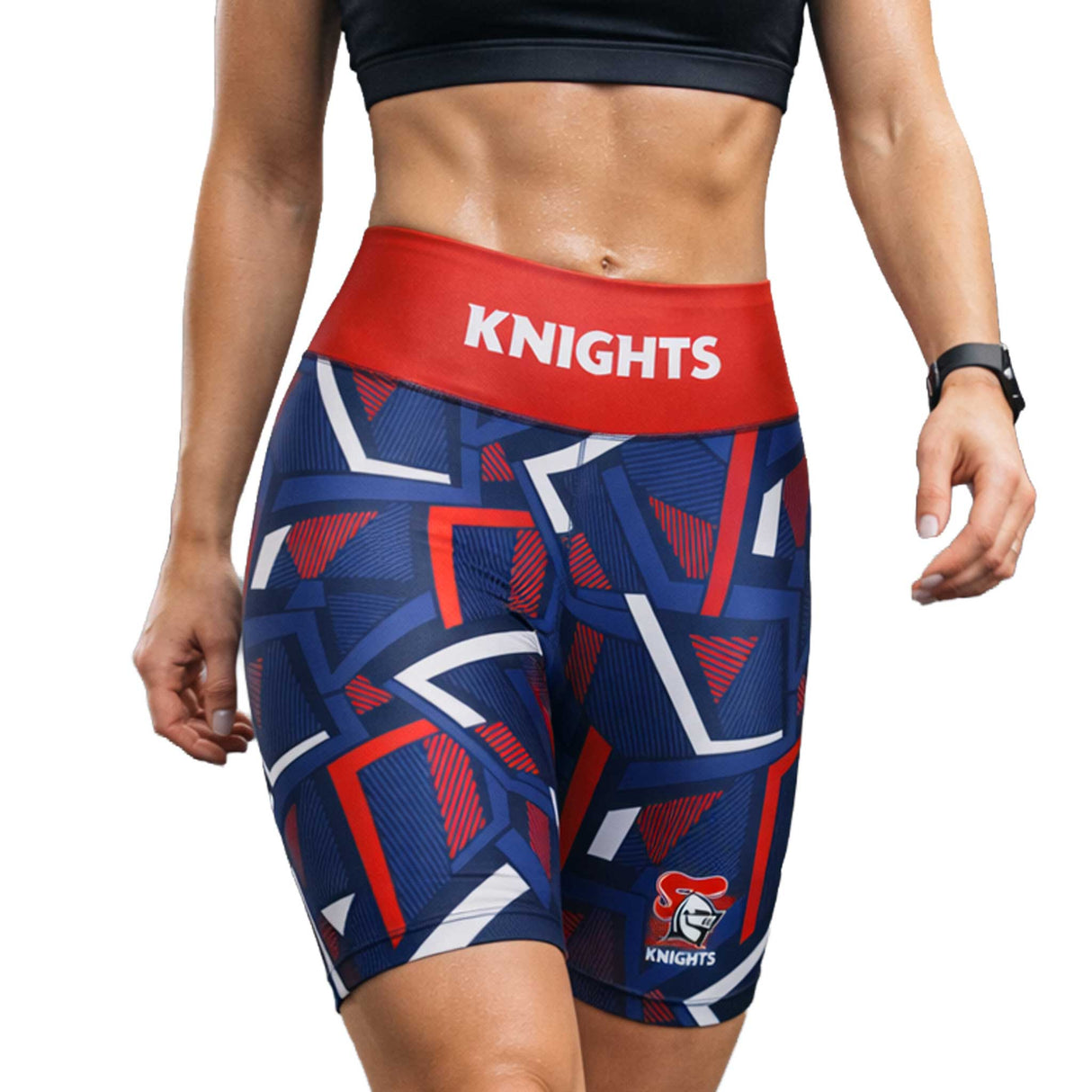 NRL Knights 'Voltra' Ladies Exercise Shorts - Ashtabula