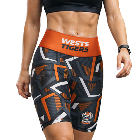 NRL Wests Tigers 'Voltra' Ladies Exercise Shorts - Ashtabula