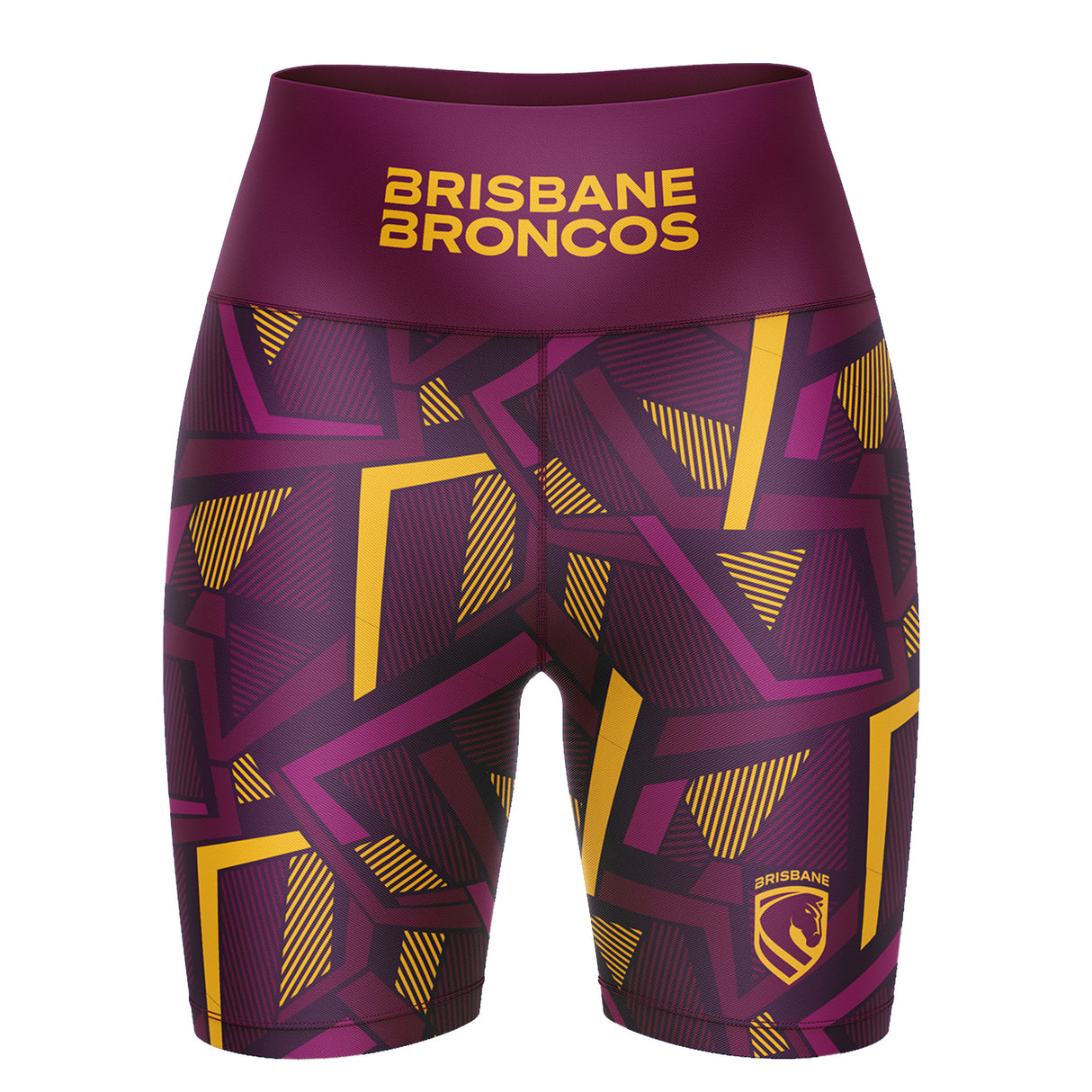 NRL Broncos 'Voltra' Ladies Exercise Shorts - Ashtabula