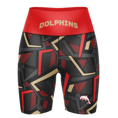 NRL Dolphins 'Voltra' Ladies Exercise Shorts - Ashtabula
