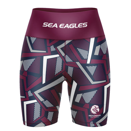 NRL Sea Eagles 'Voltra' Ladies Exercise Shorts - Ashtabula