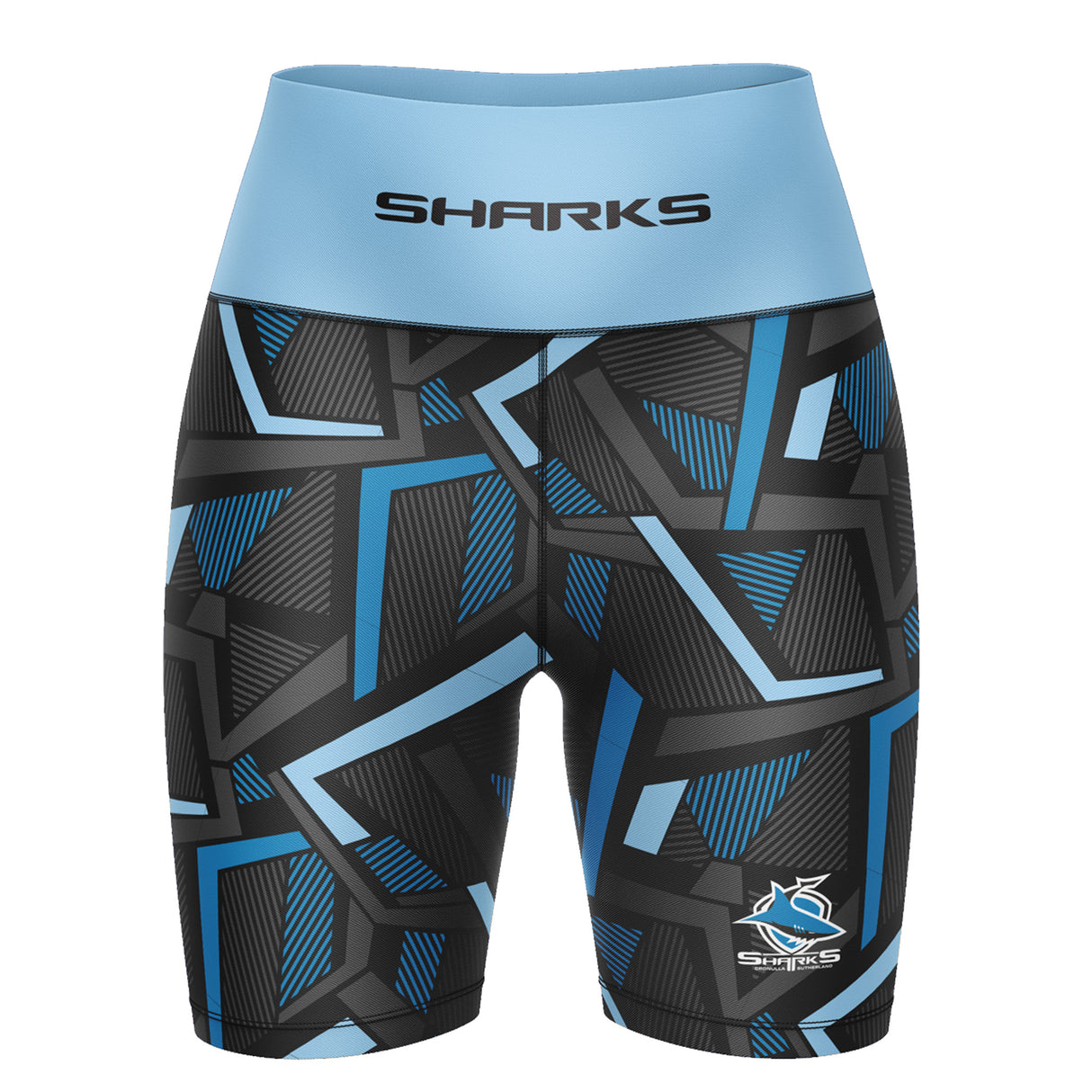 NRL Sharks 'Voltra' Ladies Exercise Shorts - Ashtabula
