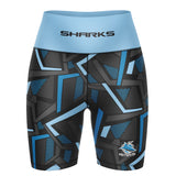 NRL Sharks 'Voltra' Ladies Exercise Shorts - Ashtabula