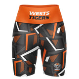 NRL Wests Tigers 'Voltra' Ladies Exercise Shorts - Ashtabula