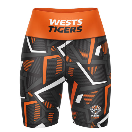 NRL Wests Tigers 'Voltra' Ladies Exercise Shorts - Ashtabula