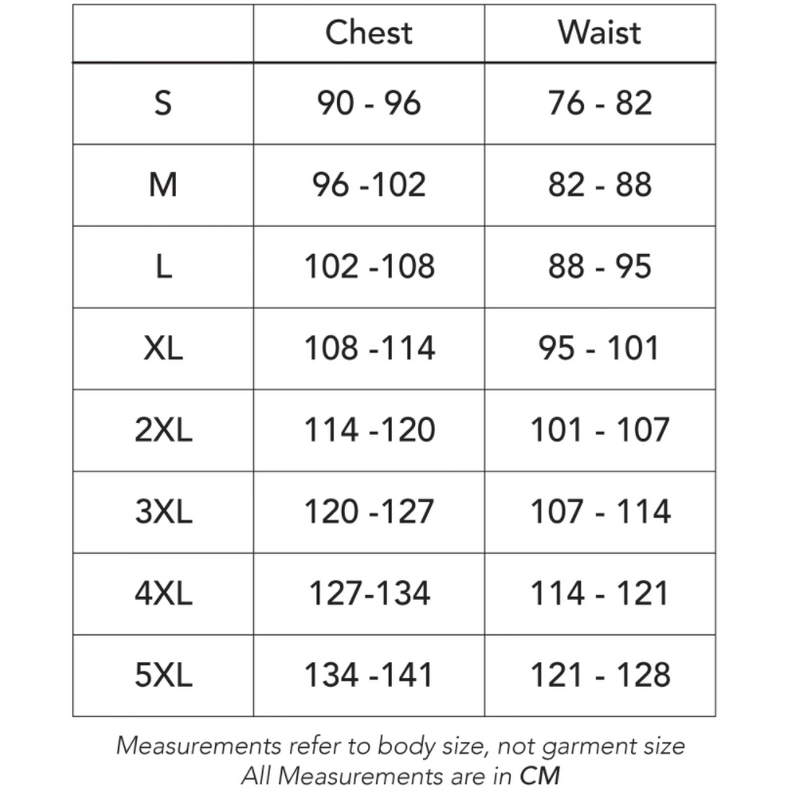 NRL Broncos Outback Shirts -Back - Size Guide - Ashtabula
