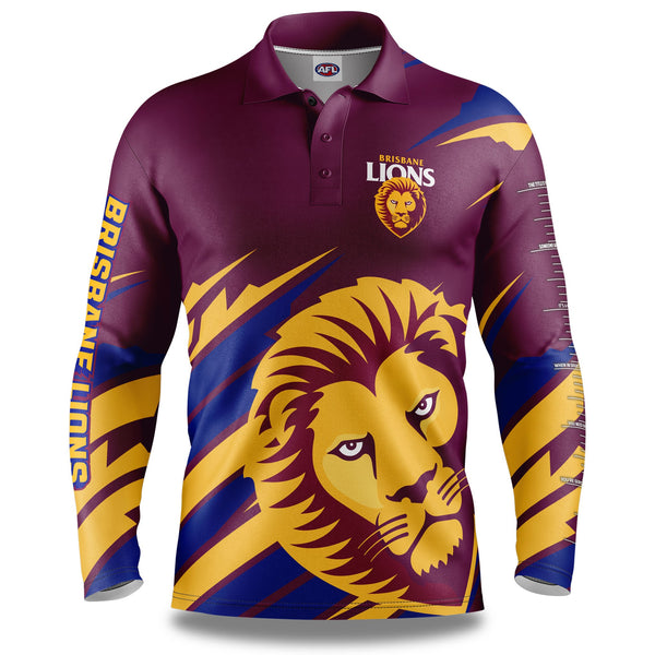 AFL Brisbane Lions 'Ignition' Fishing Shirt - Youth