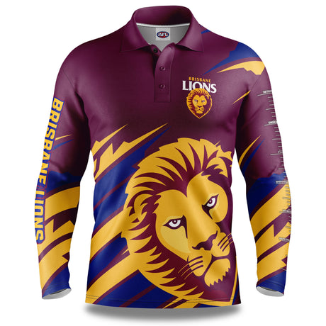 AFL Brisbane Lions 'Ignition' Fishing Shirt - Adult