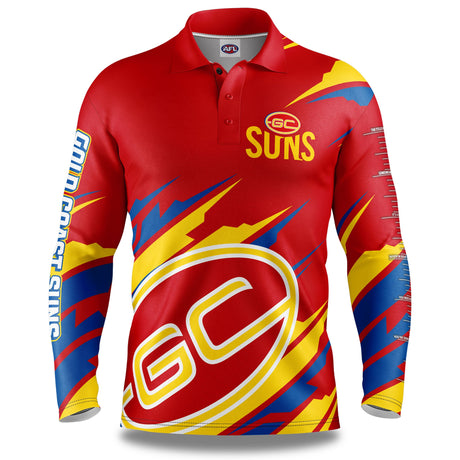 AFL Gold Coast Suns 'Ignition' Fishing Shirt - Adult