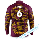 NRL Broncos Outback Shirts -Back - Adult - Ashtabula