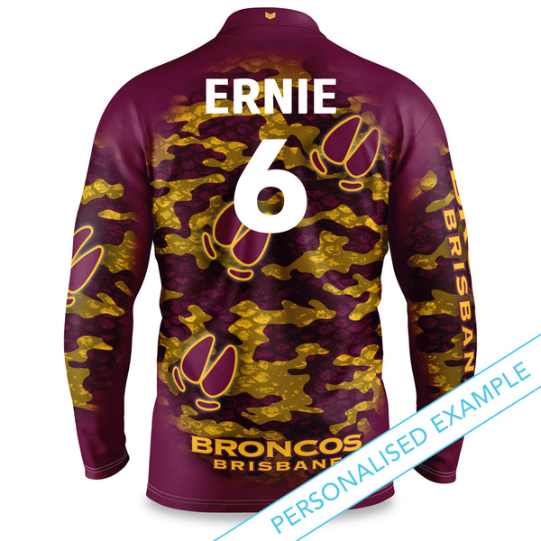NRL Broncos Outback Shirts -Back - Adult - Ashtabula