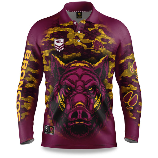 NRL Broncos Outback Shirts - Adult - Ashtabula