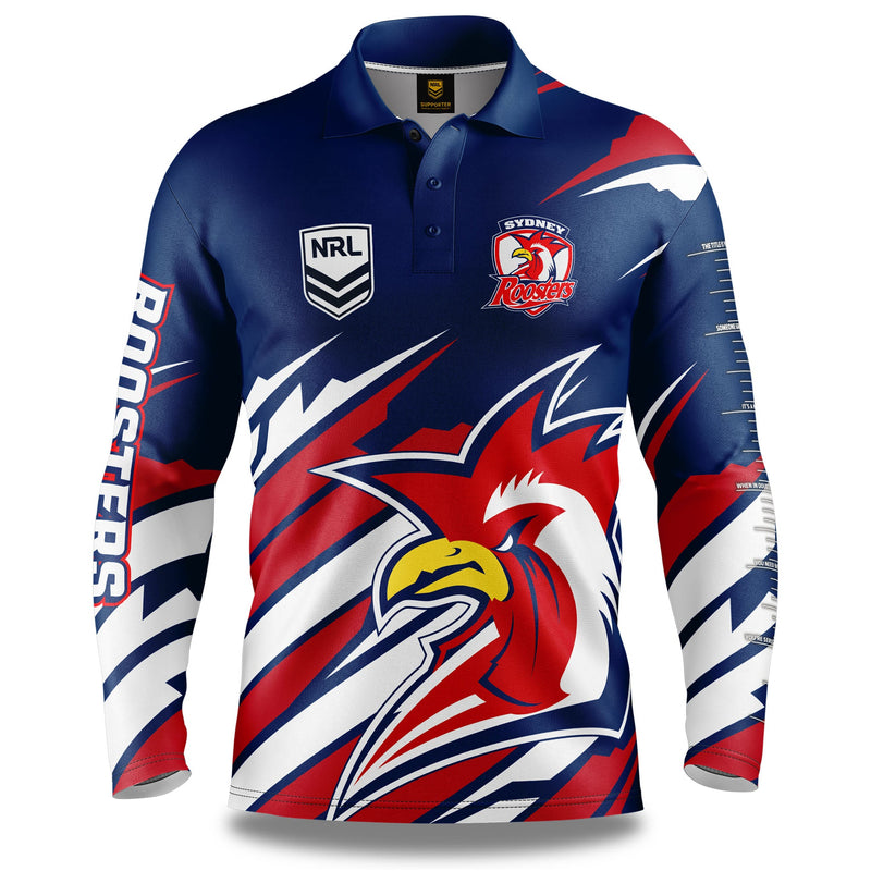 NRL Roosters 'Ignition' Fishing Shirt - Adult