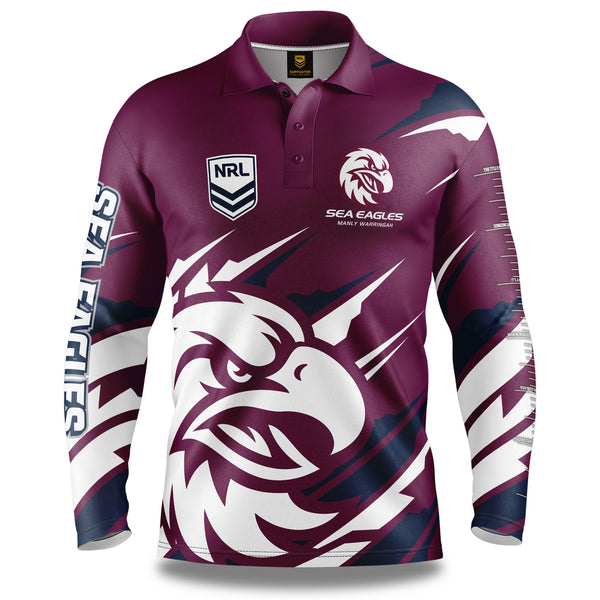 NRL Sea Eagles 'Ignition' Fishing Shirt - Youth