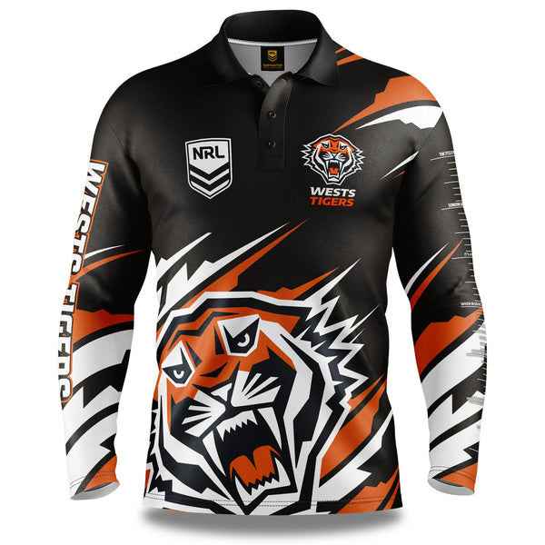 NRL West Tigers 'Ignition' Fishing Shirt - Youth